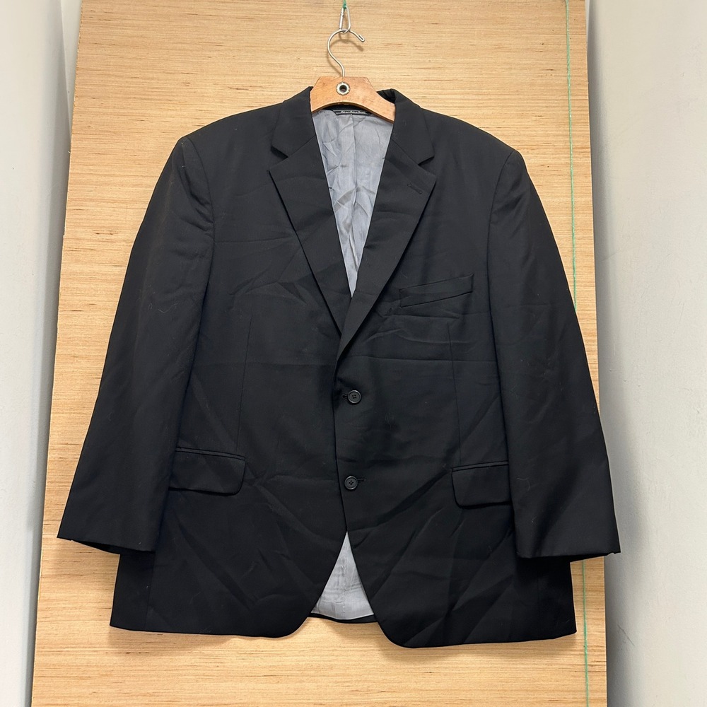 Jack Victor Mens Black Two Button Blazer Sport Coat Made in Canada